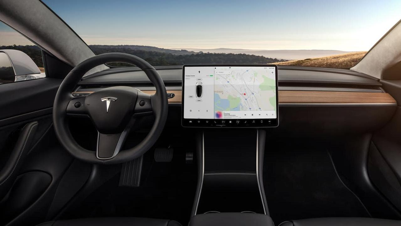 Tesla Model 3 "minimalist" interior. Photo: Tesla